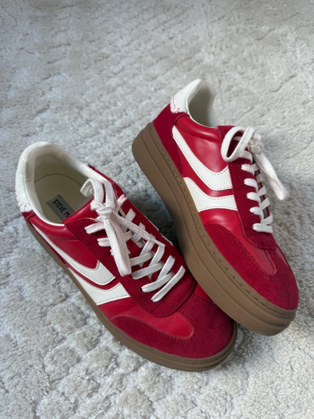 Red Steve Madden Sneakers, Size 9
